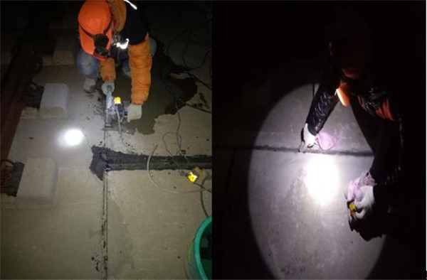 剔除縫內(nèi)雜物，清理伸縮縫